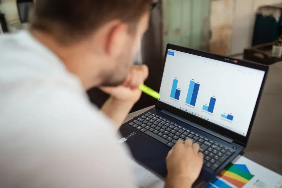Professional setup of Google tools on a laptop